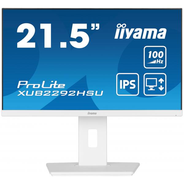 Iiyama ProLite XUB2292HSU-W6 Monitor PC 54,6 cm [21.5] 1920 x 1080 Pixel Full HD LED Bianco (iiyama ProLite XUB2292HSU-W6 - Monitor a LED - 22 [21.5 visualizzabile] - 1920 x 1080 Full HD [1080p] @ 100 Hz - IPS - 250 cd/m? - 1000:1 - 0.4 ms - HDMI, Di...