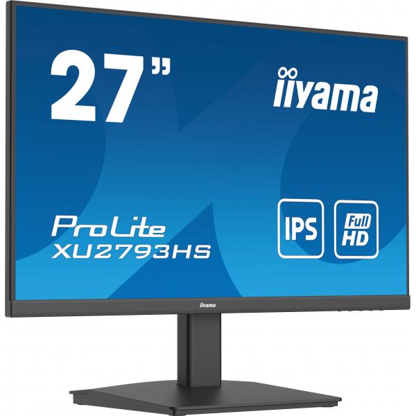 Iiyama ProLite XU2793HS-B6 Monitor PC 68,6 cm [27] 1920 x 1080 Pixel Full HD LED Nero (iiyama Prolite XU2793HS-B 27 inch IPS Monitor, Full HD, 1ms, HDMI, DisplayPort, 100Hz, Speakers, Black, Internal PSU, VESA)Iiyama4948570124077XU2793HS-B6