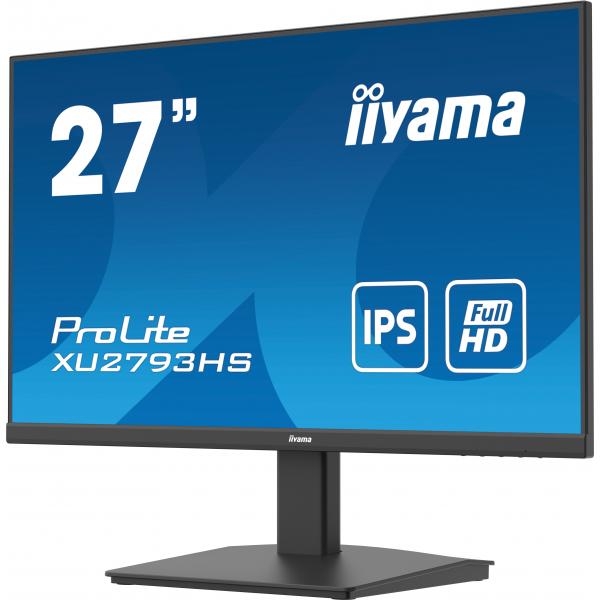 Iiyama ProLite XU2793HS-B6 Monitor PC 68,6 cm [27] 1920 x 1080 Pixel Full HD LED Nero (iiyama Prolite XU2793HS-B 27 inch IPS Monitor, Full HD, 1ms, HDMI, DisplayPort, 100Hz, Speakers, Black, Internal PSU, VESA)Iiyama4948570124077XU2793HS-B6