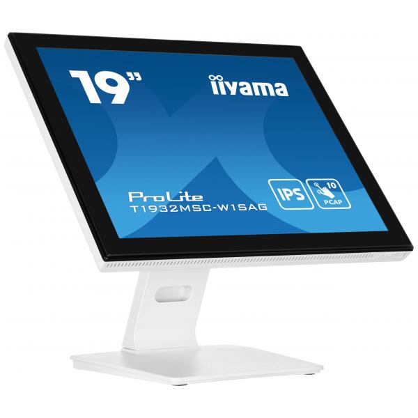 Iiyama ProLite T1932MSC-W1SAG Monitor PC 48,3 cm [19] 1280 x 1024 Pixel Full HD LED Touch screen Da tavolo Bianco (iiyama ProLite T1932MSC-W1SAG 19' 10pt Capactive IP Touchscreen in White)Iiyama4948570122219T1932MSC-W1SAG