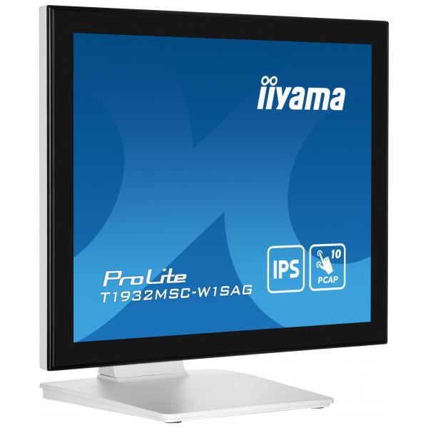 Iiyama ProLite T1932MSC-W1SAG Monitor PC 48,3 cm [19] 1280 x 1024 Pixel Full HD LED Touch screen Da tavolo Bianco (iiyama ProLite T1932MSC-W1SAG 19' 10pt Capactive IP Touchscreen in White)Iiyama4948570122219T1932MSC-W1SAG