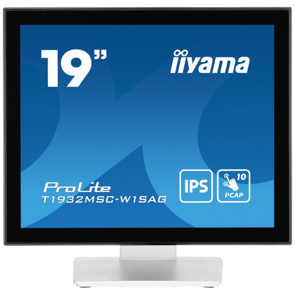 Iiyama ProLite T1932MSC-W1SAG Monitor PC 48,3 cm [19] 1280 x 1024 Pixel Full HD LED Touch screen Da tavolo Bianco (iiyama ProLite T1932MSC-W1SAG 19' 10pt Capactive IP Touchscreen in White)Iiyama4948570122219T1932MSC-W1SAG