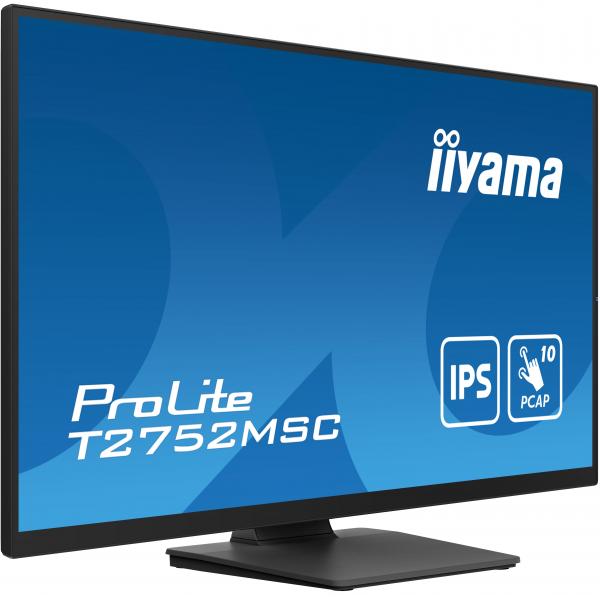 Iiyama ProLite T2752MSC-B1 Monitor PC 68,6 cm [27] 1920 x 1080 Pixel Full HD LED Touch screen Nero (27 PROLITE T2752MSC-B1 Touch Monitor - 27 Black LED Touchscreen Monitor Full HD DisplayPort USB and HDMI)Iiyama4948570122998T2752MSC-B1