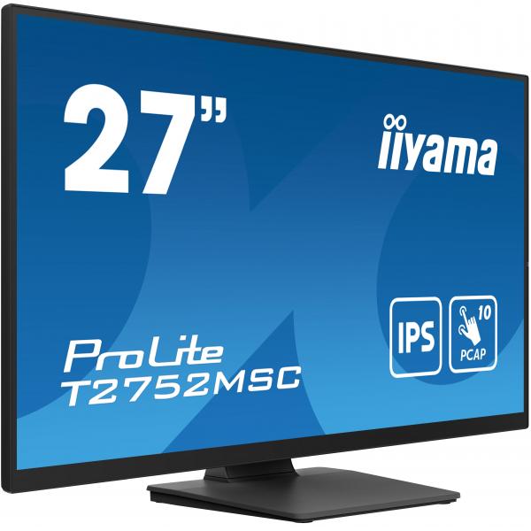 Iiyama ProLite T2752MSC-B1 Monitor PC 68,6 cm [27] 1920 x 1080 Pixel Full HD LED Touch screen Nero (27 PROLITE T2752MSC-B1 Touch Monitor - 27 Black LED Touchscreen Monitor Full HD DisplayPort USB and HDMI)Iiyama4948570122998T2752MSC-B1