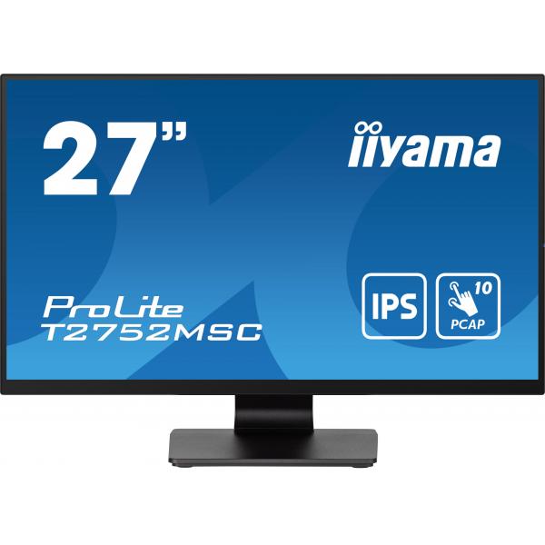 Iiyama ProLite T2752MSC-B1 Monitor PC 68,6 cm [27] 1920 x 1080 Pixel Full HD LED Touch screen Nero (27 PROLITE T2752MSC-B1 Touch Monitor - 27 Black LED Touchscreen Monitor Full HD DisplayPort USB and HDMI)Iiyama4948570122998T2752MSC-B1