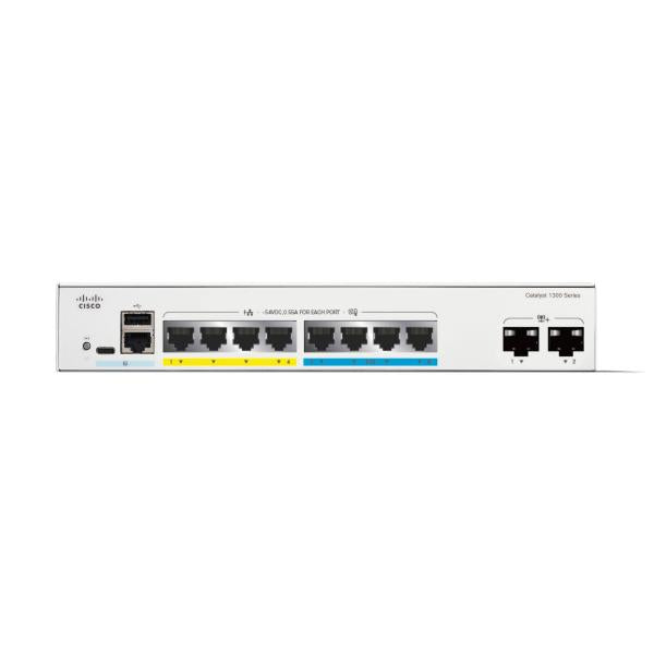Cisco Catalyst C1300-8MGP-2X switch di rete Gestito L2/L3 Gigabit Ethernet [10/100/1000] Supporto Power over Ethernet [PoE] Grigio (CATALYST 1300 4-PORT 2.5GE - 4-PORT GE POE 2X10G SFP+)Cisco0889728522038C1300-8MGP-2X