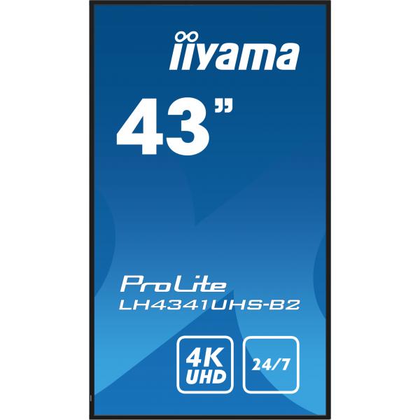 Iiyama LH4341UHS-B2 visualizzatore di messaggi 108 cm [42.5] LCD 500 cd/m 4K Ultra HD Processore integrato Android 8.0 24/7 (iiyama ProLite LH4341UHS-B2 - 43 Categoria diagonale [42.5 visualizzabile] Display LCD retroilluminato a LED - segnaletica di...