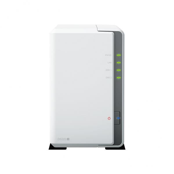 Synology DiskStation DS223J NAS Desktop Realtek RTD1619B 1 GB DDR4 24 TB HDD Bianco (Synology DS223J/24TB-HAT3310)Synology5051868230325DS223J/24TB-HAT3310