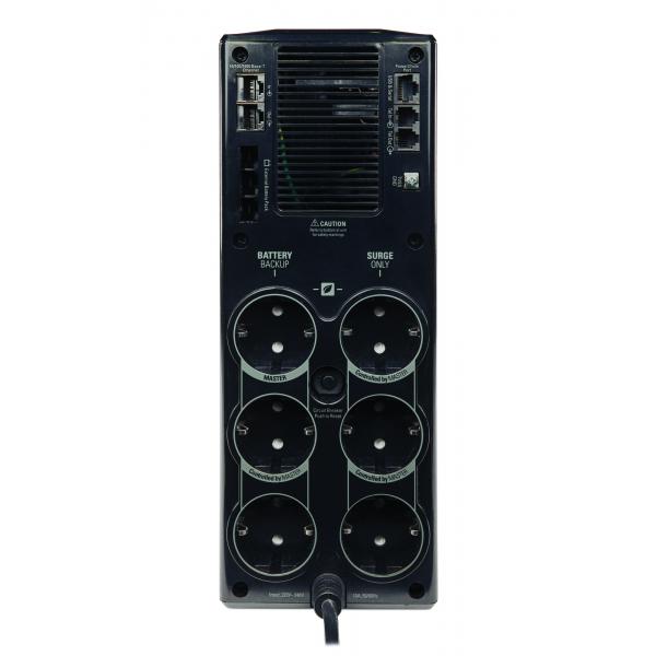 APC Back-UPS Pro gruppo di continuità [UPS] A linea interattiva 1,5 kVA 865 W 6 presa[e] AC (APC Back-UPS Pro 1500 - UPS - 230 V c.a. V - 865 watt - 1500 VA - USB - connettori di uscita 6)ApcBR1500G-GR