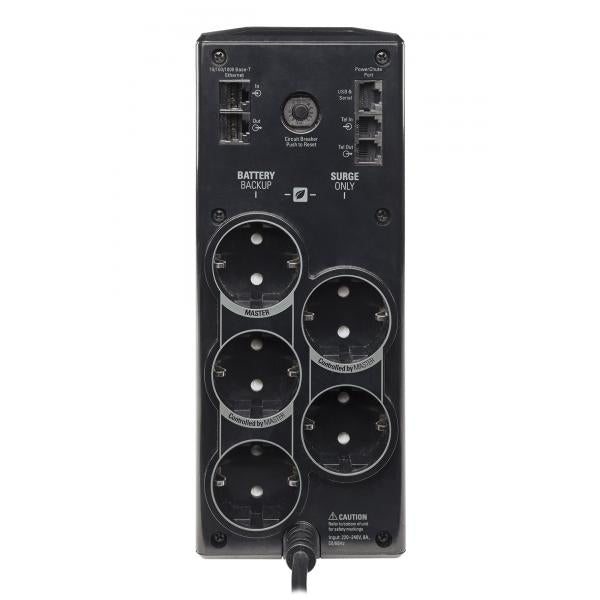 APC Back-UPS Pro gruppo di continuità [UPS] A linea interattiva 0,9 kVA 540 W 5 presa[e] AC (APC Back-UPS Pro 900 - UPS - 230 V c.a. V - 540 Watt - 900 VA - USB - connettori di uscita 5)ApcBR900G-GR