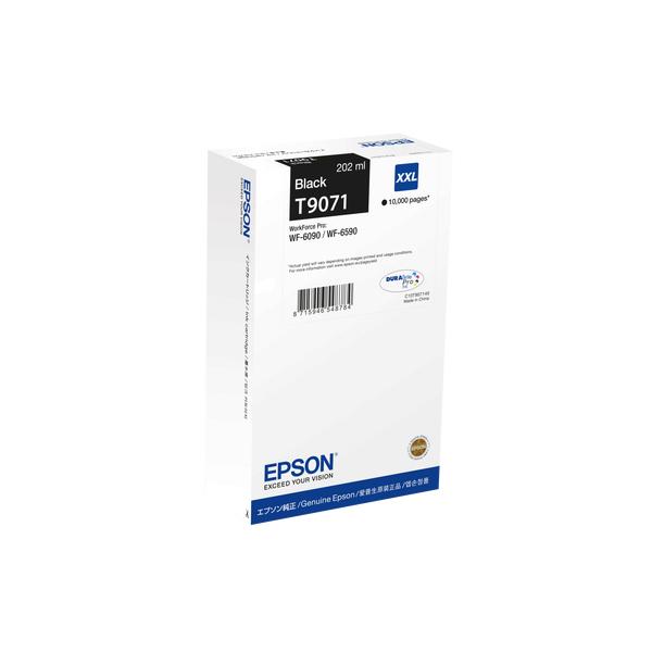 Epson WF-6xxx Ink Cartridge Black XXL (Epson T9071 - 202 ml - misura XXL - nero - originale - cartuccia d'inchiostro - per WorkForce Pro WF-6090, WF-6590)Epson8715946726953C13T90714N
