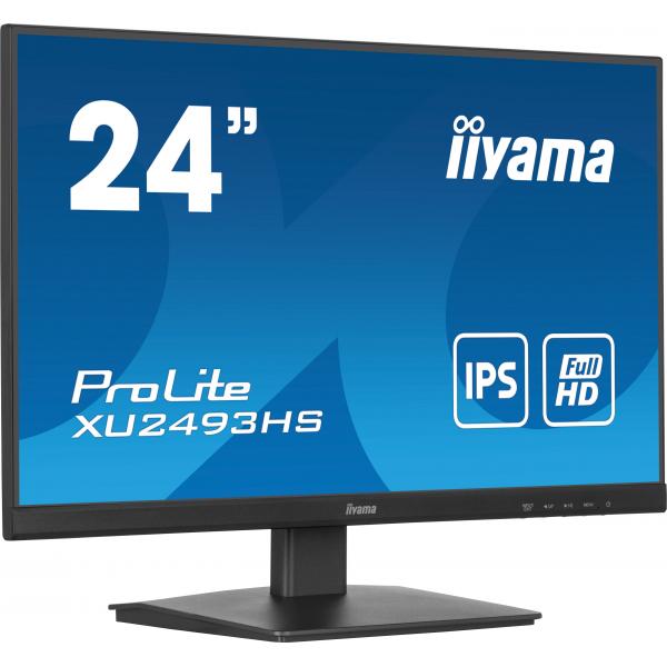 Iiyama ProLite XU2493HS-B6 Monitor PC 60,5 cm [23.8] 1920 x 1080 Pixel Full HD LED Nero (iiyama ProLite XU2493HS-B6 - Monitor a LED - 24 [23.8 visualizzabile] - 1920 x 1080 Full HD [1080p] @ 100 Hz - IPS - 250 cd/m? - 1300:1 - 0.5 ms - HDMI, DisplayP...