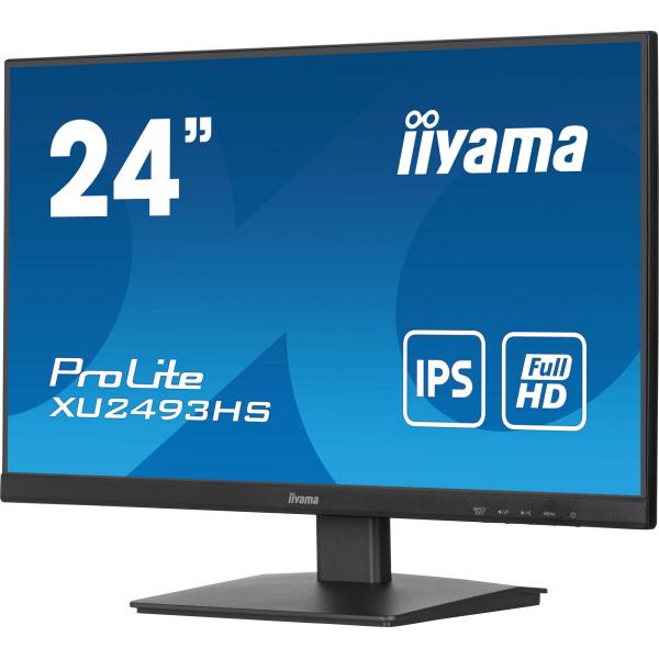 Iiyama ProLite XU2493HS-B6 Monitor PC 60,5 cm [23.8] 1920 x 1080 Pixel Full HD LED Nero (iiyama ProLite XU2493HS-B6 - Monitor a LED - 24 [23.8 visualizzabile] - 1920 x 1080 Full HD [1080p] @ 100 Hz - IPS - 250 cd/m? - 1300:1 - 0.5 ms - HDMI, DisplayP...