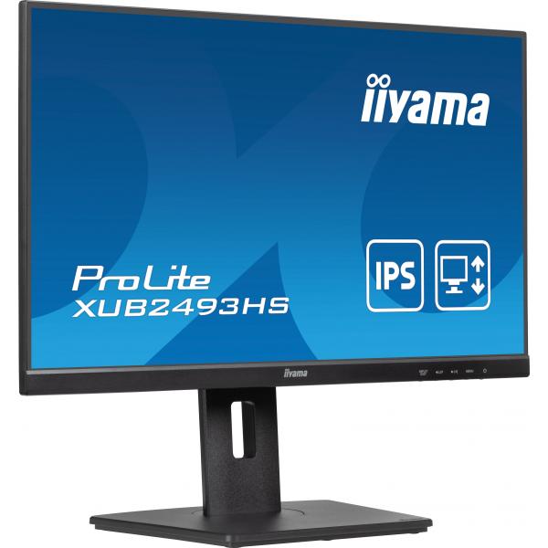 Iiyama ProLite XUB2493HS-B6 Monitor PC 60,5 cm [23.8] 1920 x 1080 Pixel Full HD LED Nero (iiyama ProLite XUB2493HS-B6 - Monitor a LED - 24 [23.8 visualizzabile] - 1920 x 1080 Full HD [1080p] @ 100 Hz - IPS - 250 cd/m? - 1300:1 - 0.5 ms - HDMI, Displa...