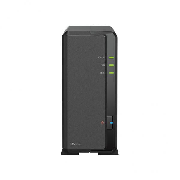 Synology DiskStation DS124 NAS Desktop Realtek RTD1619B 1 GB DDR4 16 TB HDD DiskStation Manager Nero (Synology DS124 16TB [Synology HAT33] 1 bay NAS; Realtek RTD1619B 1.7GHz quad-core processor; 1 GB non-ECC DDR4; 1 x 1GbE RJ-45 LAN ports and 2 x USB...