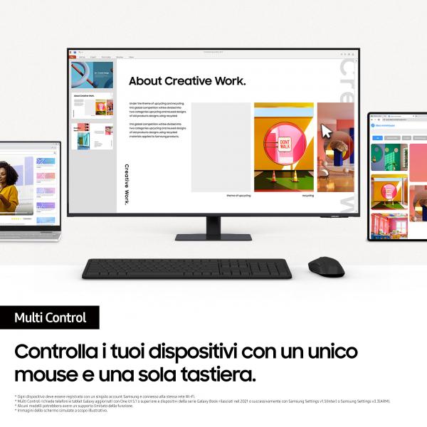 Samsung Smart Monitor M7 - M70D da 43'' UHD Flat (Samsung Smart Monitor M7 43 VA 3840x2)Samsung8806095534541LS43DM702UUXEN