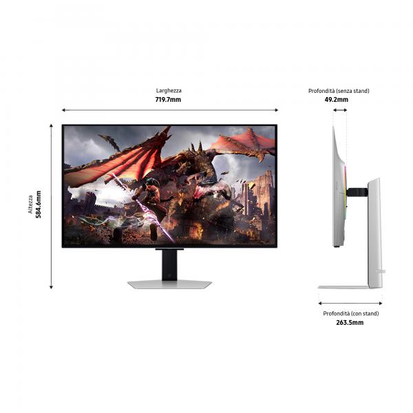 Samsung Monitor Gaming Odyssey OLED G8 da 32'' UHD Flat (Samsung Odyssey OLED G8 S32DG800SU sk? LEADTIME5DAYS:leadtime of 5 days)SamsungLS32DG800SUXEN