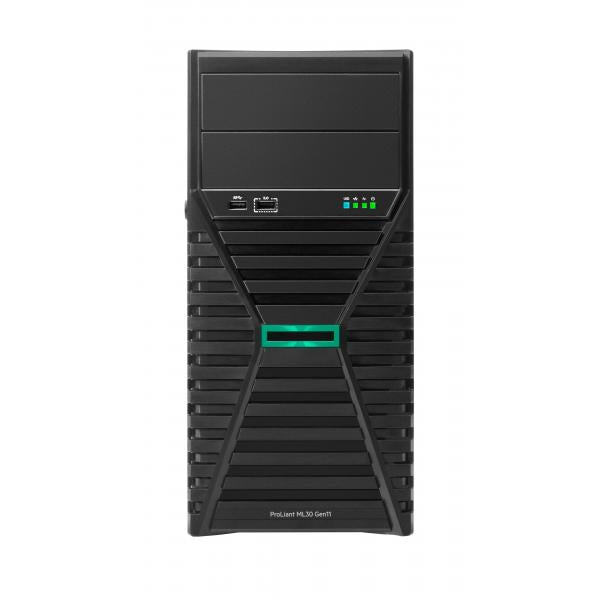 HPE ProLiant ML30 Gen11 E-2414 2.6GHz 4c 1P 32GB-DR 4LFF-NHP VROC 2x1TB SATA HDD 350W PS EU Server (HPE ProLiant ML30 Gen11 - Server - tower 4U - 1 via - 1 x Xeon E-2414 / fino a 4.5 GHz - RAM 32 GB - SATA - non-hot-swap 3.5 baia[e] - HDD 2 x 1 TB - ...