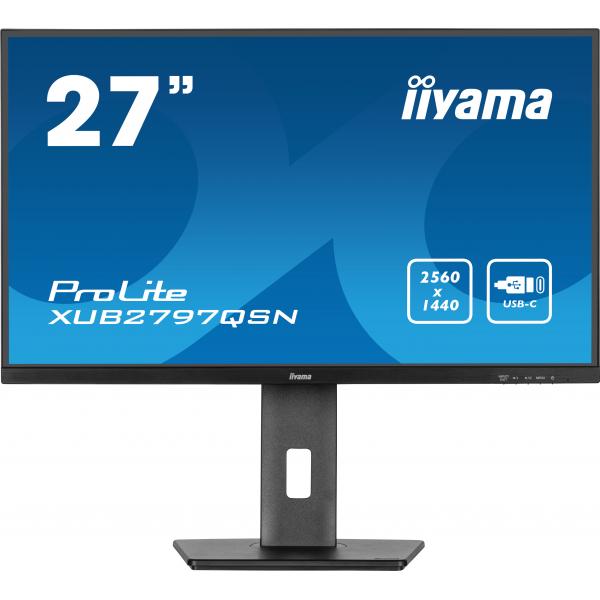 Iiyama ProLite XUB2797QSN-B1 Monitor PC 68,6 cm [27] 2560 x 1440 Pixel Wide Quad HD LED Nero (iiyama ProLite XUB2797QSN-B1 computer monitor 68.6 cm [27'] 2560 x 1440 pixels Wide Quad HD LED Black)Iiyama4948570123285XUB2797QSN-B1