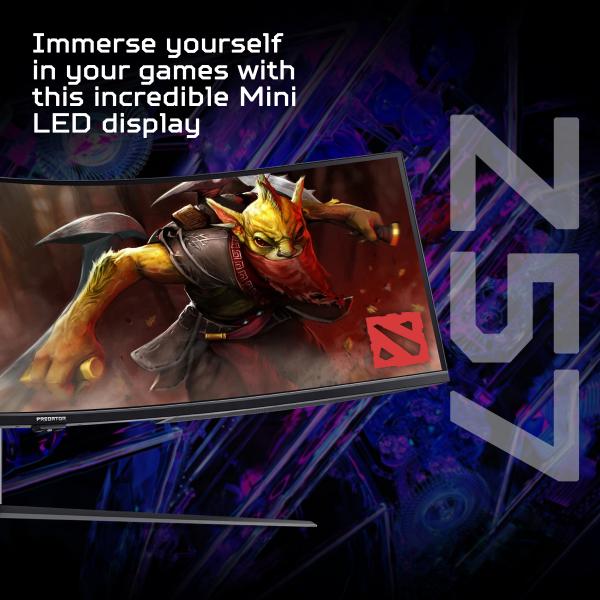 Acer Z57 Monitor PC 145 cm [57.1] 7680 x 2160 Pixel Dual UHD LED Nero (PREDATOR Z57BMIIPHUZX 57IN CRV DUHD)Acer4711121979156UM.NZ7EE.002