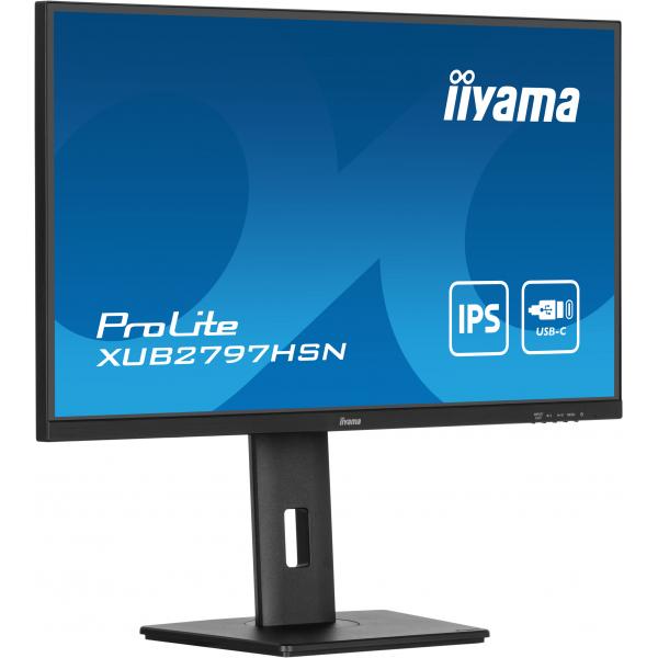 Iiyama ProLite XUB2797HSN-B1 Monitor PC 68,6 cm [27] 1920 x 1080 Pixel Full HD LED Nero (iiyama ProLite XUB2797HSN-B1 computer monitor 68.6 cm [27'] 1920 x 1080 pixels Full HD LED Black)Iiyama4948570123247XUB2797HSN-B1