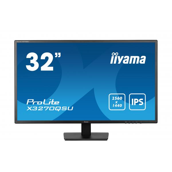 Iiyama ProLite X3270QSU-B1 Monitor PC 80 cm [31.5] 2560 x 1440 Pixel Wide Quad HD LED Nero (iiyama ProLite X3270QSU-B1 - Monitor a LED - 32 [31.5 visualizzabile] - 2560 x 1440 WQHD @ 100 Hz - IPS - 250 cd/m? - 1200:1 - 3 ms - 2xHDMI, DisplayPort - al...