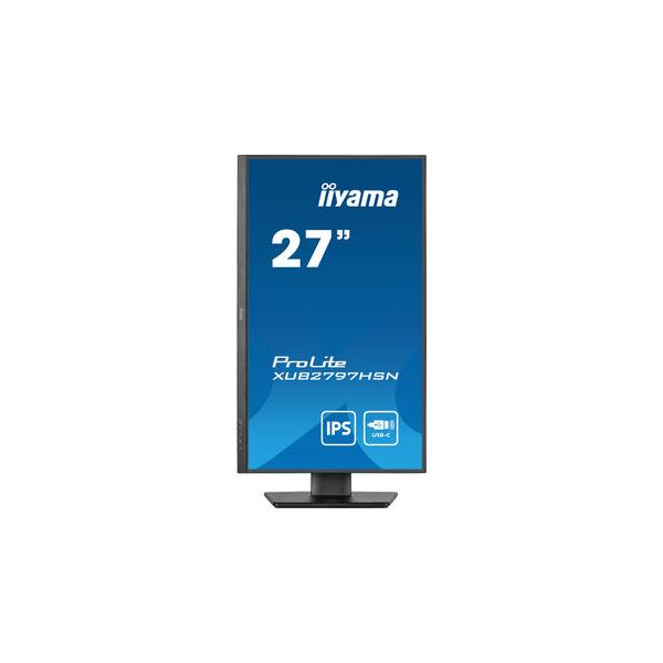 Iiyama ProLite XUB2797QSU-B1 Monitor PC 68,6 cm [27] 2560 x 1440 Pixel Wide Quad HD LED Nero (iiyama ProLite XUB2797QSU-B1 - LED monitor - 27 - 2560 x 1440 WQHD @ 100 Hz - IPS - 250 cd/m? - 1300:1 - 1 ms - HDMI, DisplayPort - speakers - matte black)I...