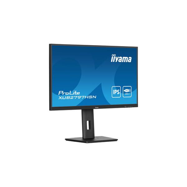 Iiyama ProLite XUB2797QSU-B1 Monitor PC 68,6 cm [27] 2560 x 1440 Pixel Wide Quad HD LED Nero (iiyama ProLite XUB2797QSU-B1 - LED monitor - 27 - 2560 x 1440 WQHD @ 100 Hz - IPS - 250 cd/m? - 1300:1 - 1 ms - HDMI, DisplayPort - speakers - matte black)I...