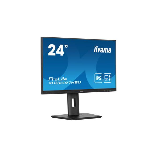 Iiyama ProLite XUB2497HSU-B1 Monitor PC 61 cm [24] 1920 x 1080 Pixel Full HD LED Nero (24 PROLITE XUB2497HSU-B1 Monitor - 24 Black LED Monitor Full HD Height Adjustable DisplayPort USB and HDMI)Iiyama4948570124145XUB2497HSU-B1