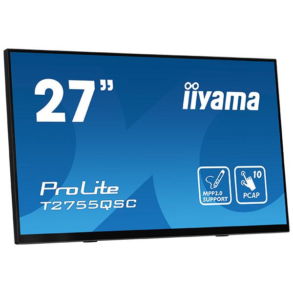 Iiyama ProLite T2755QSC-B1 Monitor PC 68,6 cm [27] 2560 x 1440 Pixel Full HD LCD Touch screen Nero (iiyama ProLite T2755QSC-B1 computer monitor 68.6 cm [27'] 2560 x 1440 pixels Full HD LCD Touchscreen Black)Iiyama4948570122981T2755QSC-B1
