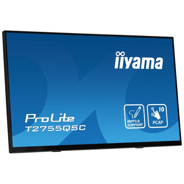 Iiyama ProLite T2755QSC-B1 Monitor PC 68,6 cm [27] 2560 x 1440 Pixel Full HD LCD Touch screen Nero (iiyama ProLite T2755QSC-B1 computer monitor 68.6 cm [27'] 2560 x 1440 pixels Full HD LCD Touchscreen Black)Iiyama4948570122981T2755QSC-B1