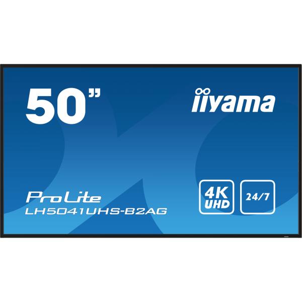 Iiyama LH5041UHS-B2AG visualizzatore di messaggi Pannello piatto per segnaletica digitale 127 cm [50] LCD 500 cd/m 4K Ultra HD Nero 24/7 (iiyama ProLite LH5041UHS-B2AG - 50 Categoria diagonale Display LCD retroilluminato a LED - segnaletica digitale ...