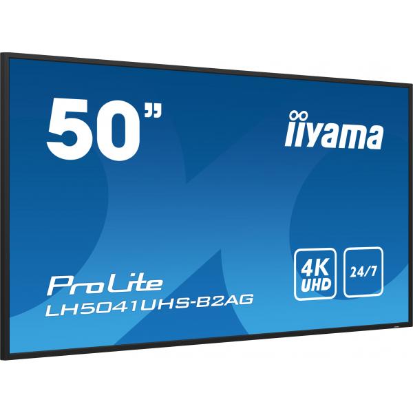 Iiyama LH5041UHS-B2AG visualizzatore di messaggi Pannello piatto per segnaletica digitale 127 cm [50] LCD 500 cd/m 4K Ultra HD Nero 24/7 (iiyama LH5041UHS-B2AG Signage Display Digital signage flat panel 127 cm [50'] LCD 500 4K Ultra HD Black 24/7)Iiy...