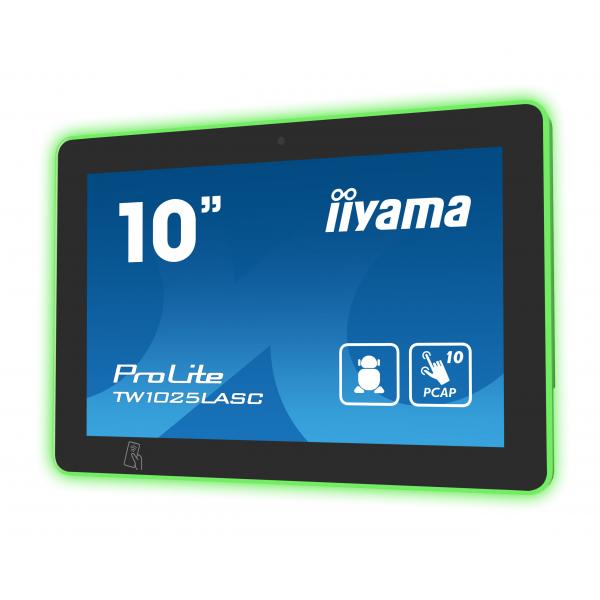 Iiyama TW1025LASC-B1PNR espositore per sale riunioni 25,6 cm [10.1] 1280 x 800 Pixel LED 802.11b, 802.11g, Wi-Fi 4 [802.11n] Nero Plastica Bluetooth (iiyama TW1025LASC-B1PNR Signage Display Kiosk design 25.6 cm [10.1'] LED Wi-Fi 450 HD Black Touchscr...