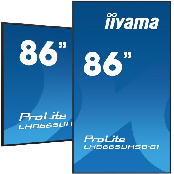 Iiyama LH8665UHSB-B1 visualizzatore di messaggi Design chiosco 2,18 m [86] LED Wi-Fi 800 cd/m 4K Ultra HD Nero Processore integrato Android 11 24/7 (iiyama LH8665UHSB-B1 Signage Display Kiosk design 2.18 m [)Iiyama4948570123605LH8665UHSB-B1