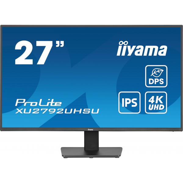 Iiyama ProLite XU2792UHSU-B6 Monitor PC 68,6 cm [27] 3840 x 2160 Pixel 4K Ultra HD LED Nero (iiyama ProLite XU2792UHSU-B6 - Monitor a LED - 27 - 3840 x 2160 4K @ 60 Hz - IPS - 350 cd/m - 1300:1 - 4 ms - HDMI, DisplayPort, USB-C - altoparlanti - nero ...