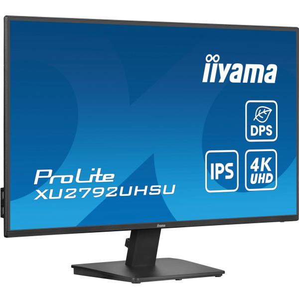 Iiyama ProLite XU2792UHSU-B6 Monitor PC 68,6 cm [27] 3840 x 2160 Pixel 4K Ultra HD LED Nero (iiyama ProLite XU2792UHSU-B6 - Monitor a LED - 27 - 3840 x 2160 4K @ 60 Hz - IPS - 350 cd/m? - 1300:1 - 4 ms - HDMI, DisplayPort, USB-C - altoparlanti - nero...