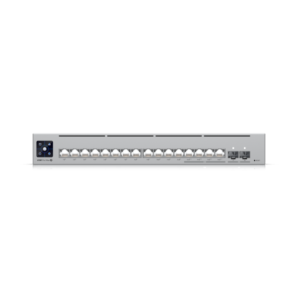 Ubiquiti Pro Max 16 PoE Gestito L3 Gigabit Ethernet [10/100/1000] Supporto Power over Ethernet [PoE] Grigio (Ubiquiti A 16-port Layer 3 Etherlighting switch with 2.5 GbE PoE++ output and versatile mounting options.)UbiquitiUSW-PRO-MAX-16-POE