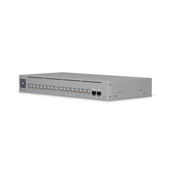 Ubiquiti Pro Max 16 PoE Gestito L3 Gigabit Ethernet [10/100/1000] Supporto Power over Ethernet [PoE] Grigio (Ubiquiti A 16-port Layer 3 Etherlighting switch with 2.5 GbE PoE++ output and versatile mounting options.)UbiquitiUSW-PRO-MAX-16-POE