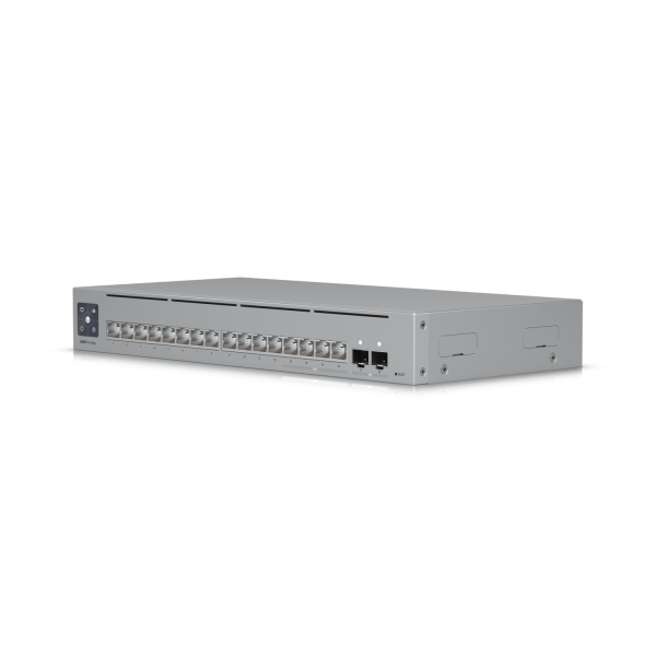 Ubiquiti Pro Max 16 L3 2.5G Ethernet [100/1000/2500] 1U Grigio (Ubiquiti Switch UniFi 12xRJ45 GBit/4xRJ45 2.5G/2xSFP+ Managed Max optional 19 Rack-Mountable, 1,3 Touchscreen)UbiquitiUSW-PRO-MAX-16