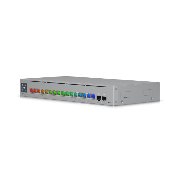 Ubiquiti Pro Max 16 L3 2.5G Ethernet [100/1000/2500] 1U Grigio (Ubiquiti Switch UniFi 12xRJ45 GBit/4xRJ45 2.5G/2xSFP+ Managed Max optional 19 Rack-Mountable, 1,3 Touchscreen)UbiquitiUSW-PRO-MAX-16