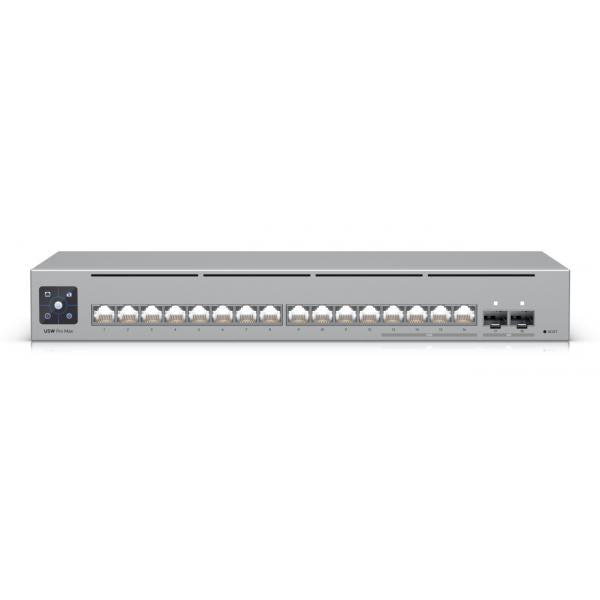Ubiquiti Pro Max 16 L3 2.5G Ethernet [100/1000/2500] 1U Grigio (Ubiquiti A 16-port Layer 3 Etherlighting switch 2.5 GbE and versatile mounting options.)UbiquitiUSW-PRO-MAX-16
