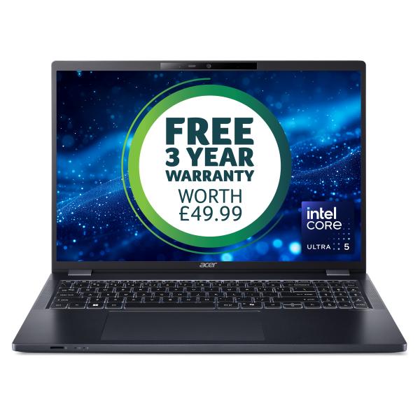 Acer TravelMate P4 P416-53-TCO-50Y0 Copilot+ PC Intel Core Ultra 5 125U Computer portatile 40,6 cm [16] WUXGA 16 GB DDR5-SDRAM 512 GB SSD Wi-Fi 6E [802.11ax] Windows 11 Pro Nero (TMP416-53 U5-125U 16GB/512GB W11P) - Versione UKAcer4711474118509NX.B9B...