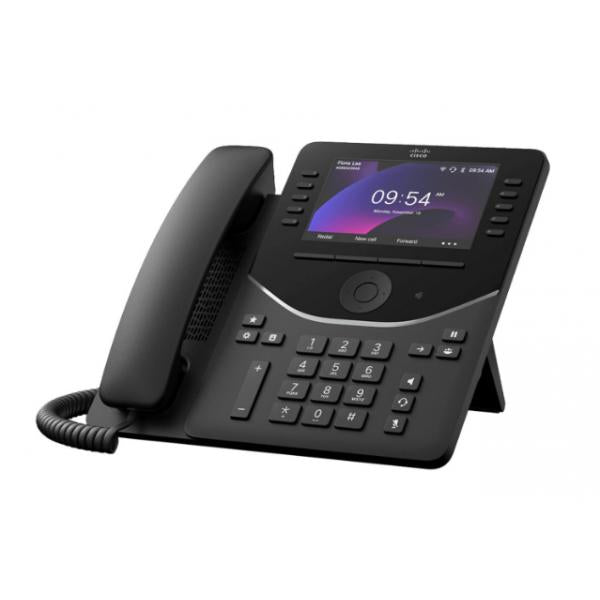 Cisco 9861 telefono IP Nero, Carbonio 10 linee LCD Wi-Fi (Cisco Desk Phone 9861 - VoIP phone - with Trusted Platform Module [TPM] 2.0 with caller ID/call waiting - IEEE 802.11a/b/g/n/ac [Wi-Fi] / Bluetooth 5.2 LE - SIP, SDP, RTCP, RTP, SRTP - 130 lin...