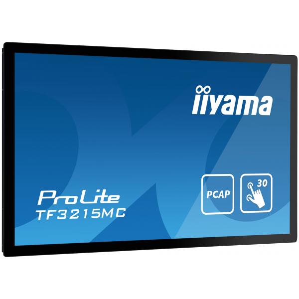 Iiyama ProLite TF3215MC-B2 Monitor PC 81,3 cm [32] 1920 x 1080 Pixel Full HD LED Touch screen Chiosco Nero (32 TF3215MC-B2 Touch Monitor - 32 Black PCAP Touchscreen Monitor Full HD HDMI)Iiyama4948570123667TF3215MC-B2
