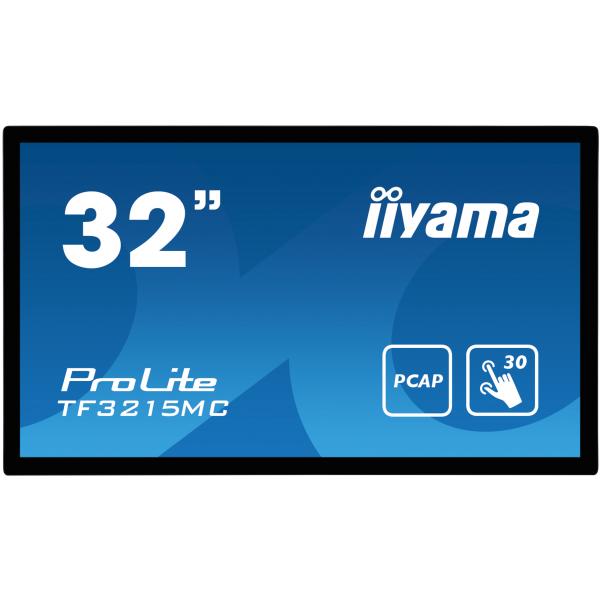 Iiyama ProLite TF3215MC-B2 Monitor PC 80 cm [31.5] 1920 x 1080 Pixel Full HD LED Touch screen Chiosco Nero (iiyama ProLite TF3215MC-B2 - Monitor LCD - 31.5 - telaio aperto - touchscreen - 1920 x 1080 Full HD [1080p] - VA - 500 cd/m? - 3000:1 - 8 ms -...
