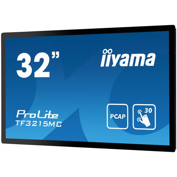 Iiyama ProLite TF3215MC-B2 Monitor PC 81,3 cm [32] 1920 x 1080 Pixel Full HD LED Touch screen Chiosco Nero (32 TF3215MC-B2 Touch Monitor - 32 Black PCAP Touchscreen Monitor Full HD HDMI)Iiyama4948570123667TF3215MC-B2