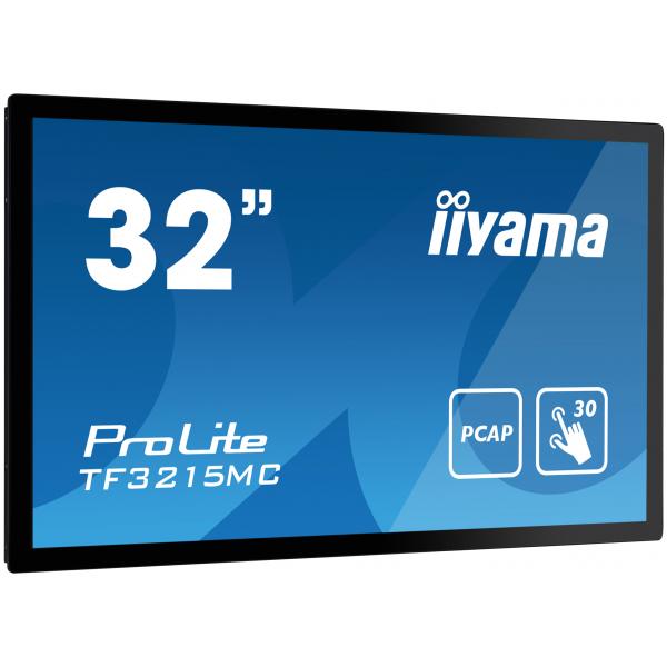 Iiyama ProLite TF3215MC-B2 Monitor PC 81,3 cm [32] 1920 x 1080 Pixel Full HD LED Touch screen Chiosco Nero (32 TF3215MC-B2 Touch Monitor - 32 Black PCAP Touchscreen Monitor Full HD HDMI)Iiyama4948570123667TF3215MC-B2