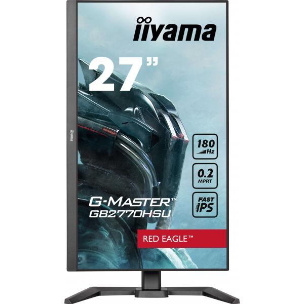 Iiyama G-MASTER GB2770HSU-B6 Monitor PC 68,6 cm [27] 1920 x 1080 Pixel Full HD LCD Nero (iiyama G-Master GB2770HSU-B6 Red Eagle 27 Inch Monitor Gaming Monitor, Black, Ultra Slim Bezel, Fast IPS IGZO, 180Hz, 0.2ms, FreeSync, HDMI, Display Port, USB Hu...