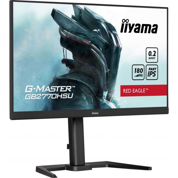 Iiyama G-MASTER GB2770HSU-B6 Monitor PC 68,6 cm [27] 1920 x 1080 Pixel Full HD LCD Nero (iiyama G-Master GB2770HSU-B6 Red Eagle 27 Inch Monitor Gaming Monitor, Black, Ultra Slim Bezel, Fast IPS IGZO, 180Hz, 0.2ms, FreeSync, HDMI, Display Port, USB Hu...